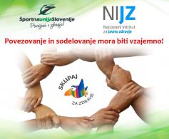 Sodelovanje nacionalnega inštituta za javno zdravje in Športne unije Slovenije: Mreženje zdravstvenih domov in njihovih CKZ/ZVC-jev z Zdravimi društvi ŠUS